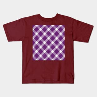 beautiful seamless geometric pattern with houndstooth purple Kids T-Shirt